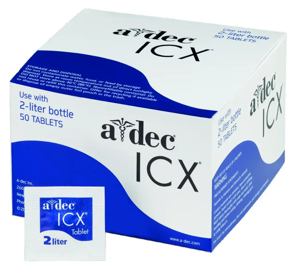 A-dec ICX PureClean 2 L – Boîte de 50 pastilles