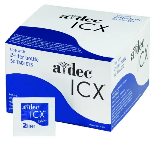 [ADE 90106501] A-dec ICX PureClean 2 L – Boîte de 50 pastilles